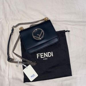 Authentic brand New FENDI black leather Kan